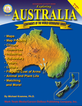 Paperback Exploring Australia, Grades 4 - 8 Book