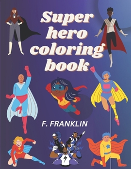 Paperback Super hero coloring book