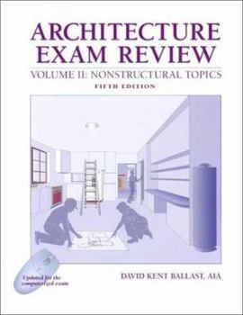 Paperback Architecture Exam Review Volume II: Nonstructural Topics Book