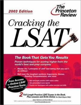 Paperback Cracking the LSAT, 2003 Edition (Graduate Test Prep) Book