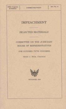 Paperback Impeachment: Selected Materials, November 1998 Book