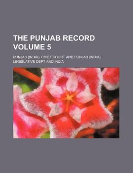 Paperback The Punjab Record Volume 5 Book