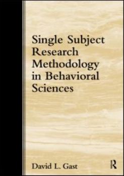 Paperback Single Subjects Research Methodology in Behavioural Sciences Book