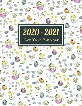 2020-2021 Two Year Planner: Pretty Dinosaur Two Year Planner, Two Year Calendar 2020-2021, Daily Monthly Planner 2020 Size 8.5 x 11 Inch, Business ... Prayer Journal, Planner 2020-2021 Daily