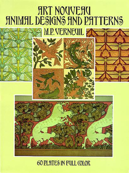 Paperback Art Nouveau Animal Designs and Patterns: 60 Plates in Full Color Book