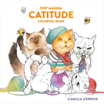 Paperback Pop Manga Catitude Coloring Book