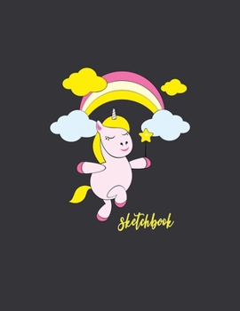 Sketchbook: Cute Unicorn, Large Journal With Blank Paper For Drawing And Sketching & Crayon Coloring for Girls, 110 Pages, 8.5" x 11" (Kids Drawing Books)