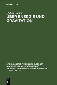Hardcover Über Energie Und Gravitation [German] Book