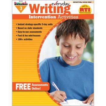 Everyday Intervention Activities for Writing Grade 3 Book