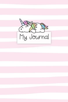 Paperback My Journal: Personal Diary for Girls. Blank and Lined Pages with Cute Unicorn Illustrations, Mood Tracker, Outfit Planner and High Book