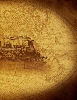 Paperback Notebook: Map Train Notebook Journal 8.5 X 11 202 Lined Pages Book