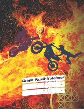Graph Paper Notebook: Grid Paper for Math and Science Students, 4 Squares Per Inch, Motocross Cover Design (volume 3)