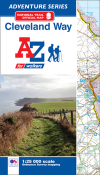 Paperback Cleveland Way A-Z Adventure Atlas Book