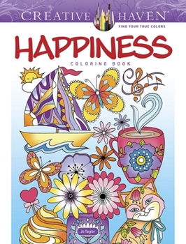 Paperback Creative Haven Happiness Coloring Book