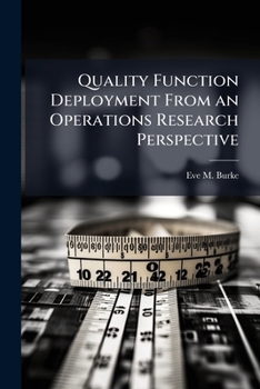 Paperback Quality Function Deployment From an Operations Research Perspective Book