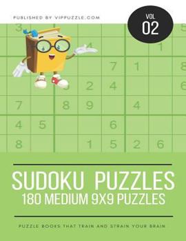 Paperback Sudoku Puzzles - 180 Medium 9x9 Puzzles Book