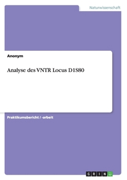 Paperback Analyse des VNTR Locus D1S80 [German] Book