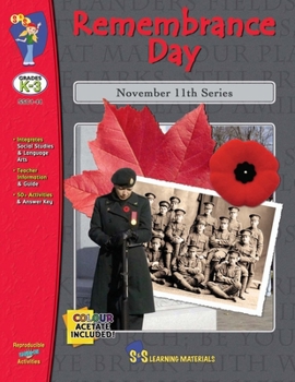 Paperback Remembrance Day Grades K to 3 Book