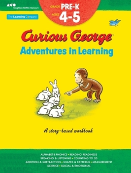 Paperback Curious George Adventures in Learning, Pre-K: Story-Based Learning Book