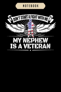 Notebook: Funny veteran nephew military salute us flag gift  Notebook|6x9(100 pages)Blank Lined Paperback Journal For Student, kids, women, girls, boys, men, birthday gifts|Veteran day gifts notebook