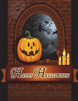 Paperback Happy Halloween: Adult Coloring Book