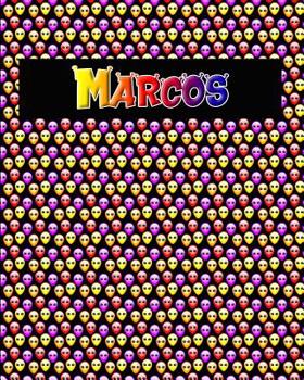 Paperback 120 Page Handwriting Practice Book with Colorful Alien Cover Marcos: Primary Grades Handwriting Book