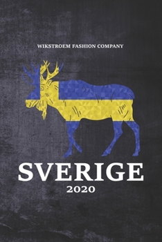 Paperback Wikstroem - Notes: Sweden moose flag Sverige 2020 - Notebook 6x9 dot grid Book