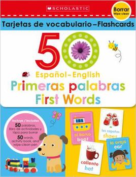 Cards 50 Spanish-English First Words Flashcards: Scholastic Early Learners (Flashcards) Book