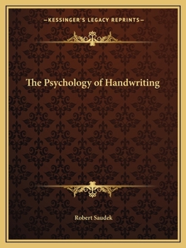 Paperback The Psychology of Handwriting Book