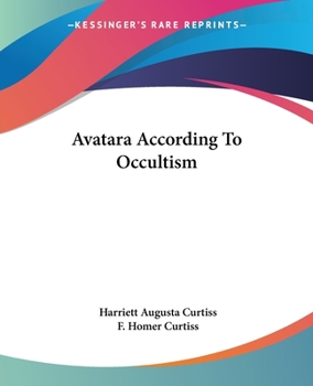 Paperback Avatara According To Occultism Book