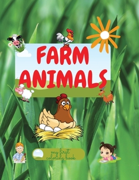 Paperback Farm Animals: My First Coloring Book