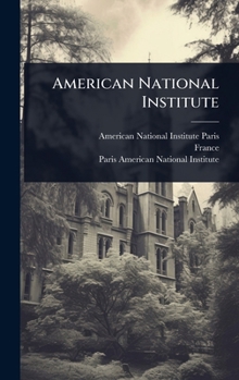 Hardcover American National Institute Book