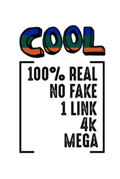 Paperback Notebook: Cool Fake Real 4K Mega Real Old School Gift 120 Pages, 6X9 Inches, Lined / Ruled Book