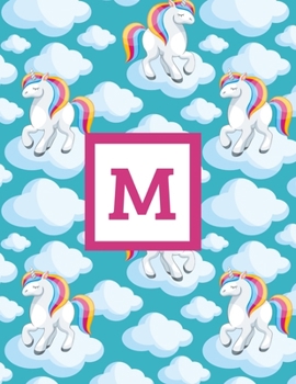 M: Letter Monogrammed Unicorn Daily Planner January 2020 - December 2020 Appointment Book Day Schedule For Women Girls - Cute Magical Animal (8.5"x11")