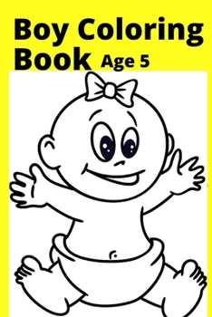 Paperback Boy Coloring Book Age 5 [Large Print] Book