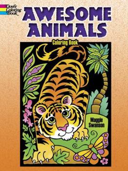 Paperback Awesome Animals Coloring Book
