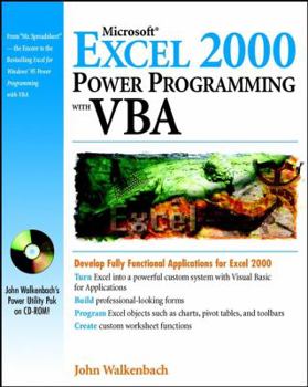 Paperback Microsoft Excel 2000 Power Programming with VBA [With CDROM] Book
