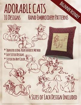 Paperback Adorable Cats Hand Embroidery Patterns Book