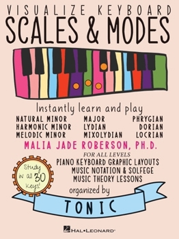 Paperback Visualize Keyboard Scales & Modes: Instantly Learn and Play, Designed for All Musicians Book