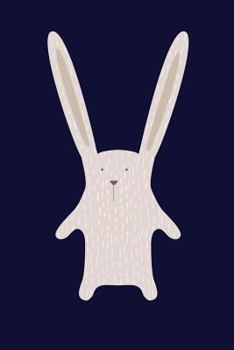 Journal: Cute Bunny 6 x 9 Inch Writing Notebook 120 Lined Pages (6x9 Diary) Glossy Navy Blue Cover