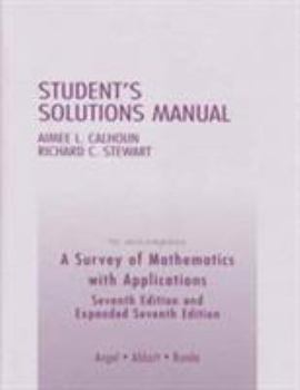 Paperback A Student Solutions Manual for Survey of Mathematics with Applications Book