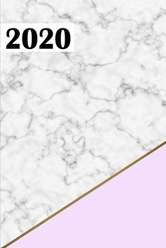 2020: Planer für das Jahr 2020 mit weißem Marmor Cover (German Edition)