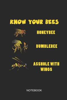 Paperback Know Your Bees Honeybee Bumblebee Notebook: Liniertes Notizbuch - Imker Biene Beruf Wortspiel Imkerei Geschenk Book