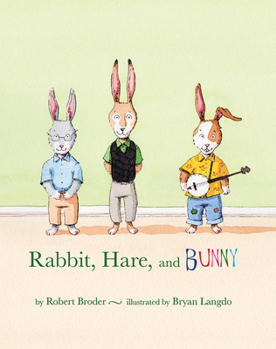Hardcover Rabbit, Hare, and Bunny Book
