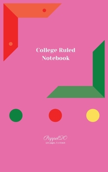 Paperback College Ruled Notebook - Pink Cover - 124 pages -5x8-Inches Book