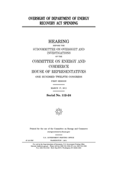 Oversight of Department of Energy Recovery Act spending