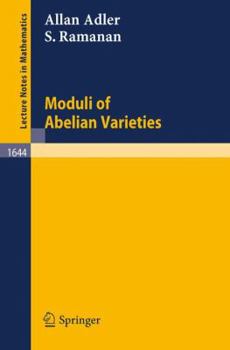 Paperback Moduli of Abelian Varieties Book