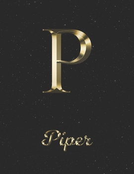 Piper: 1 Year Daily Planner (12 Months) | Yellow Gold Effect Letter P Initial First Name | 2020 - 2021 | 365 Pages for Planning | January 20 - ... | Plan Each Day, Set Goals & Get Stuff Done