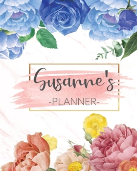 Paperback Susanne's Planner: Monthly Planner 3 Years January - December 2020-2022 - Monthly View - Calendar Views Floral Cover - Sunday start Book