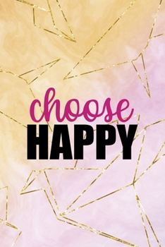 Choose Happy: Origami Notebook Journal Composition Blank Lined Diary Notepad 120 Pages Paperback Yellow Pink